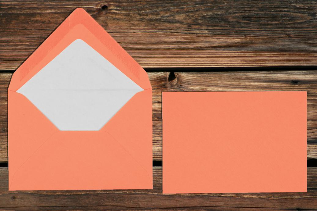 Briefhüllen mit Seidenfutter C7 81x114 mm Nassklebend Coral gerippt 100 g/qm